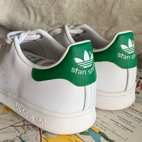 ADIDAS | Womens Adidas Stan Smith Athletic Shoe | White/Fairway Green | Sz 7 - Picture 7 of 11